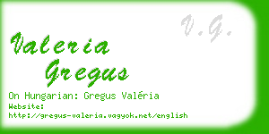 valeria gregus business card